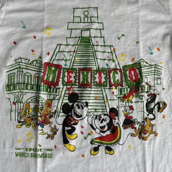 Disney World Epcot World Showcase Mexico Pavilion Small Three Caballeros Shirt - Picture 2 of 6